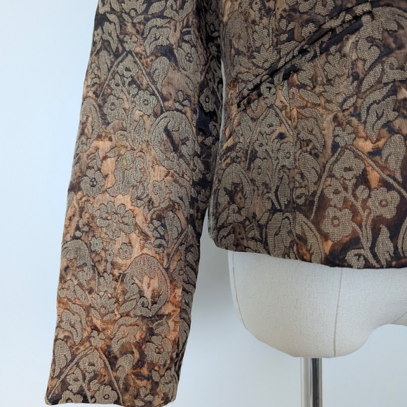Snazzle Brocade Blazer Floral Long Sleeve Jacquard Damask - Picture 4 of 10